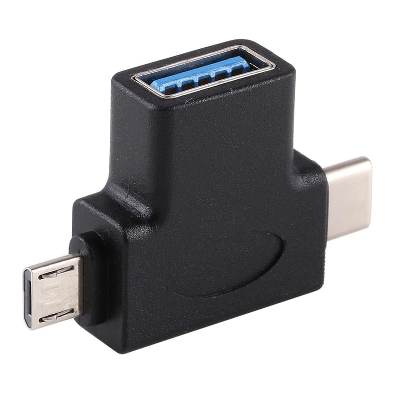 Premium Multi Device USB OTG Adapter USB C to USB 3.0 + Micro USB