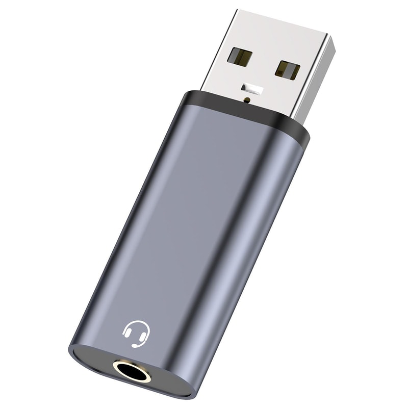 Premium USB to 3.5mm Audio Adapter Cable Plug & Play