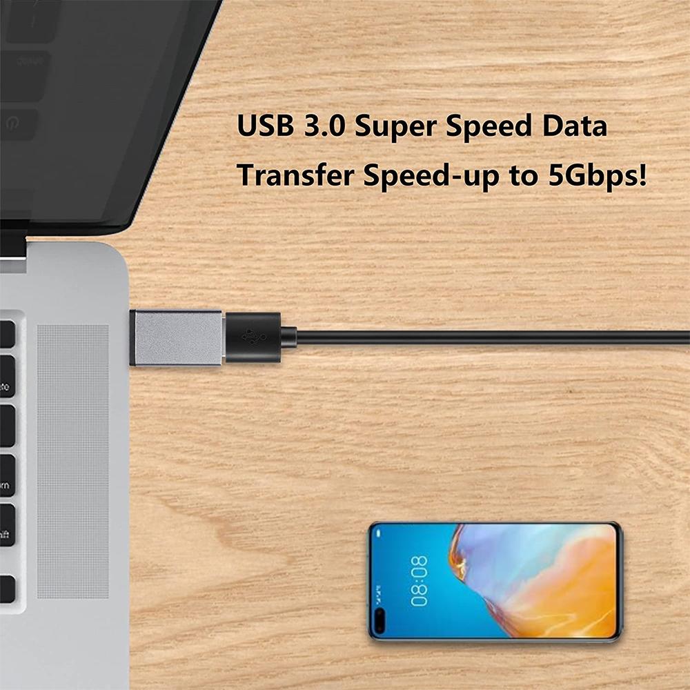 Aluminum USB C Adapter for Fast Charging & Data Transfer