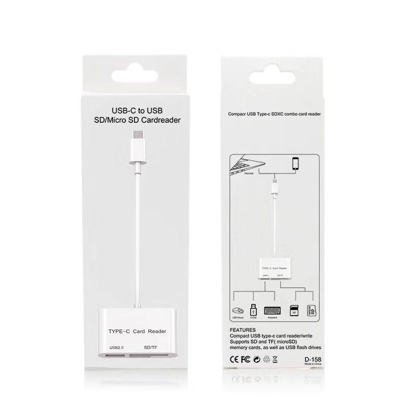 USB C Card Reader with SD & Micro SD Adapter for Fast Data Transfer