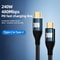 240W Fast Charging Type C To Type C Data Cable PD 31 Nylon Braided 1