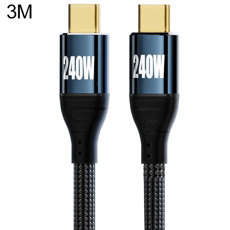240W Fast Charging Type C To Type C Data Cable PD 31 Nylon Braided 5