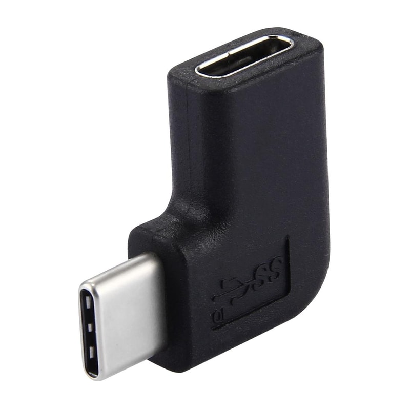 Compact Angled USB C Connector Adapter Type C Extension Adapter for Laptops & Phones