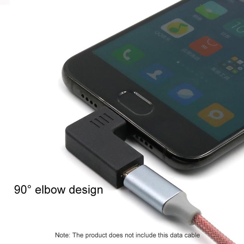 Compact Angled USB C Connector Adapter Type C Extension Adapter for Laptops & Phones