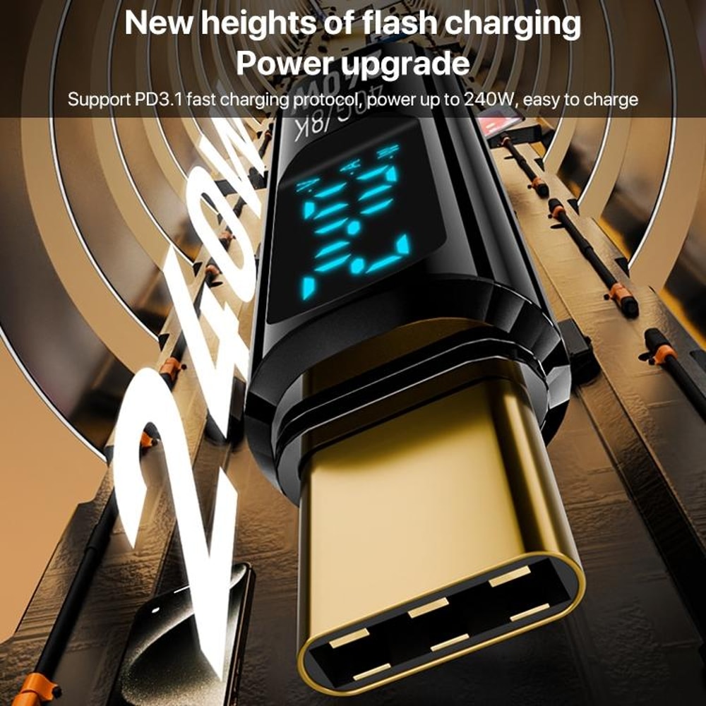 Type C Male To Female Adapter 240W Fast Charging 8K Video Support 3