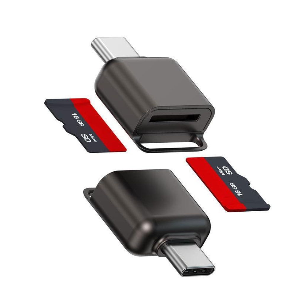 Compact Type C Card Reader for Micro SD & TF Cards