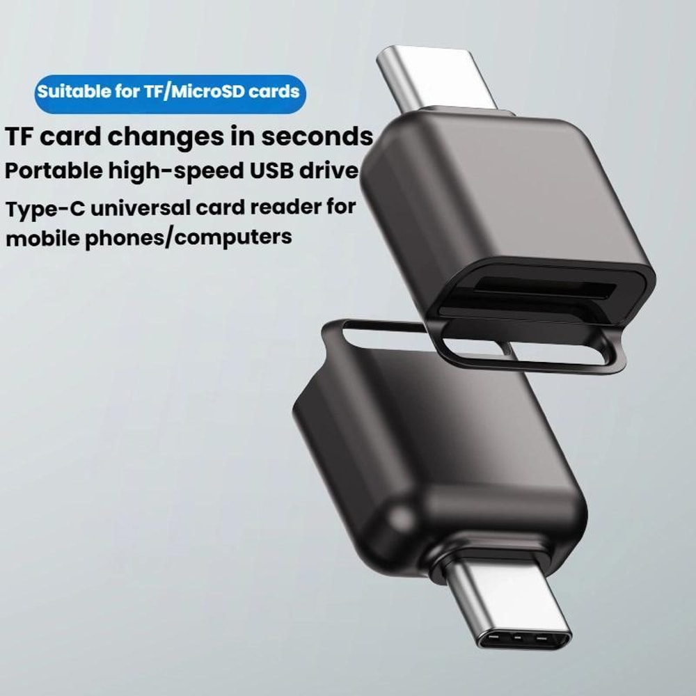 Compact Type C Card Reader for Micro SD & TF Cards