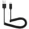 Compact Coiled Micro USB Data Sync Charger Cable Durable Travel Cord 1
