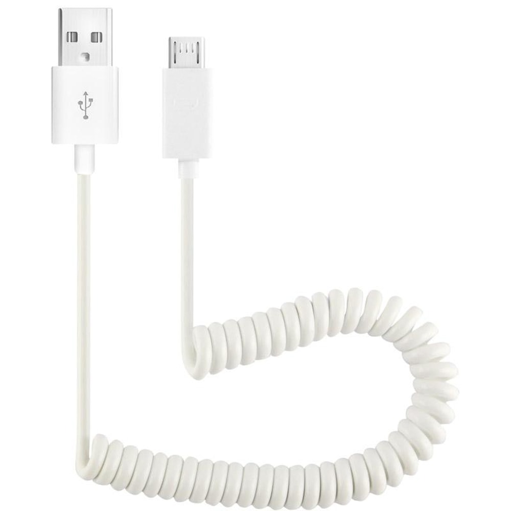 Compact Coiled Micro USB Data Sync Charger Cable Durable Travel Cord 3