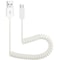 Compact Coiled Micro USB Data Sync Charger Cable Durable Travel Cord 3