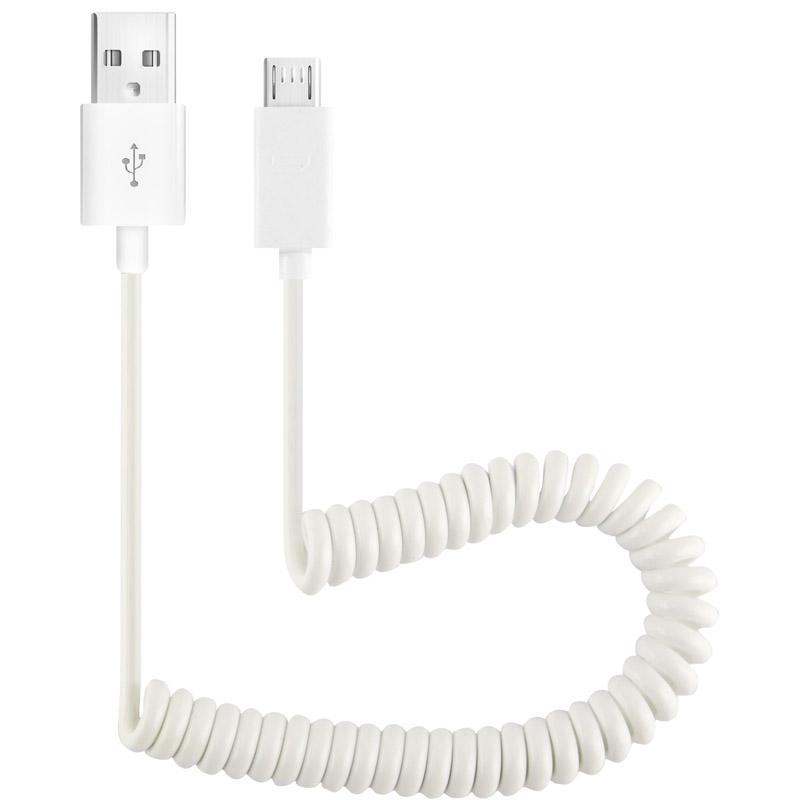 Compact Coiled Micro USB Data Sync Charger Cable Durable Travel Cord 3