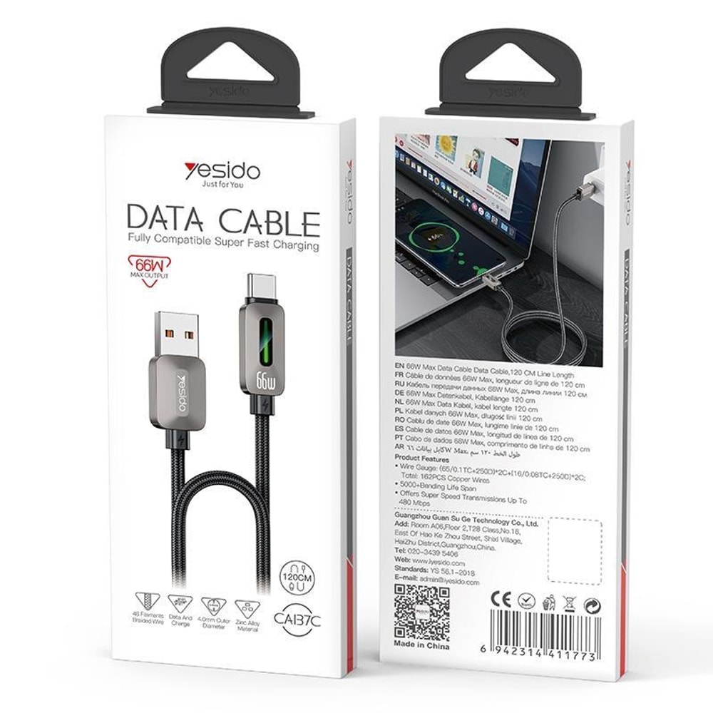 CA137C USB C Fast Charging Streamer 66W Light Cable