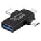 3 In 1 USB OTG Adapter For Lightning Micro USB Type C Devices 1