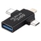 3 In 1 USB OTG Adapter For Lightning Micro USB Type C Devices 1