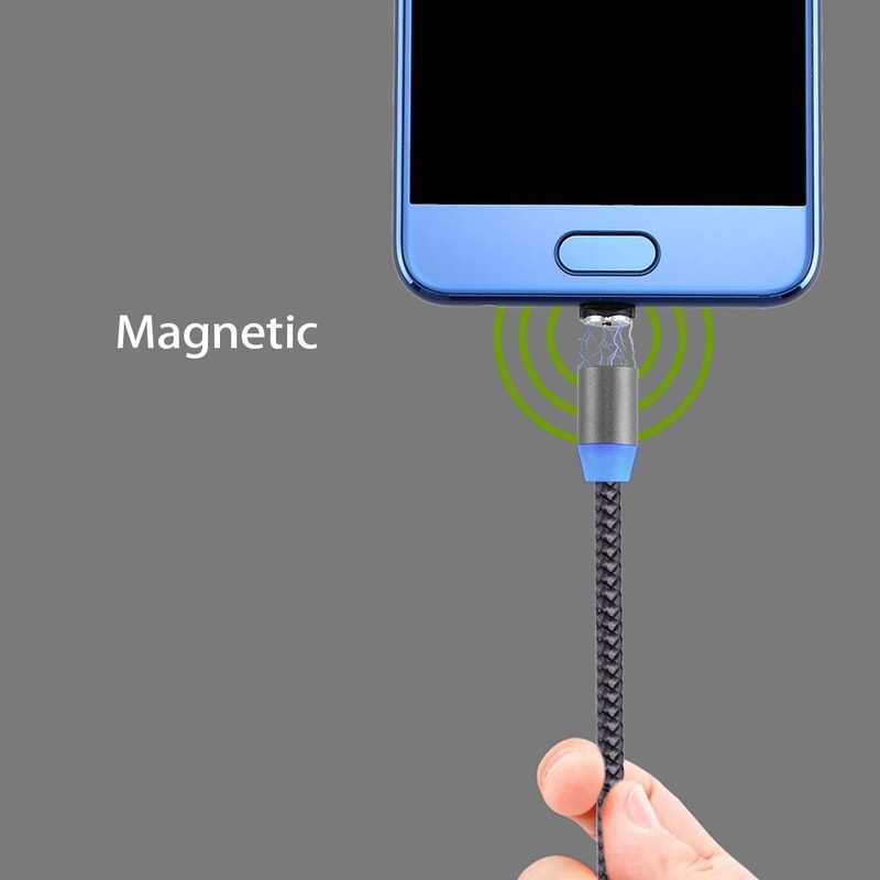 360 Rotating USB C Charging Cable With Magnetic Connector LED Indicator 6
