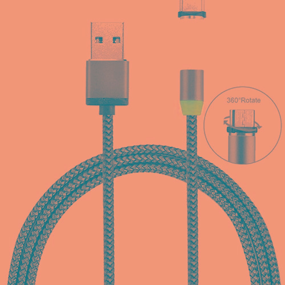 360 Rotating USB C Charging Cable With Magnetic Connector LED Indicator 10