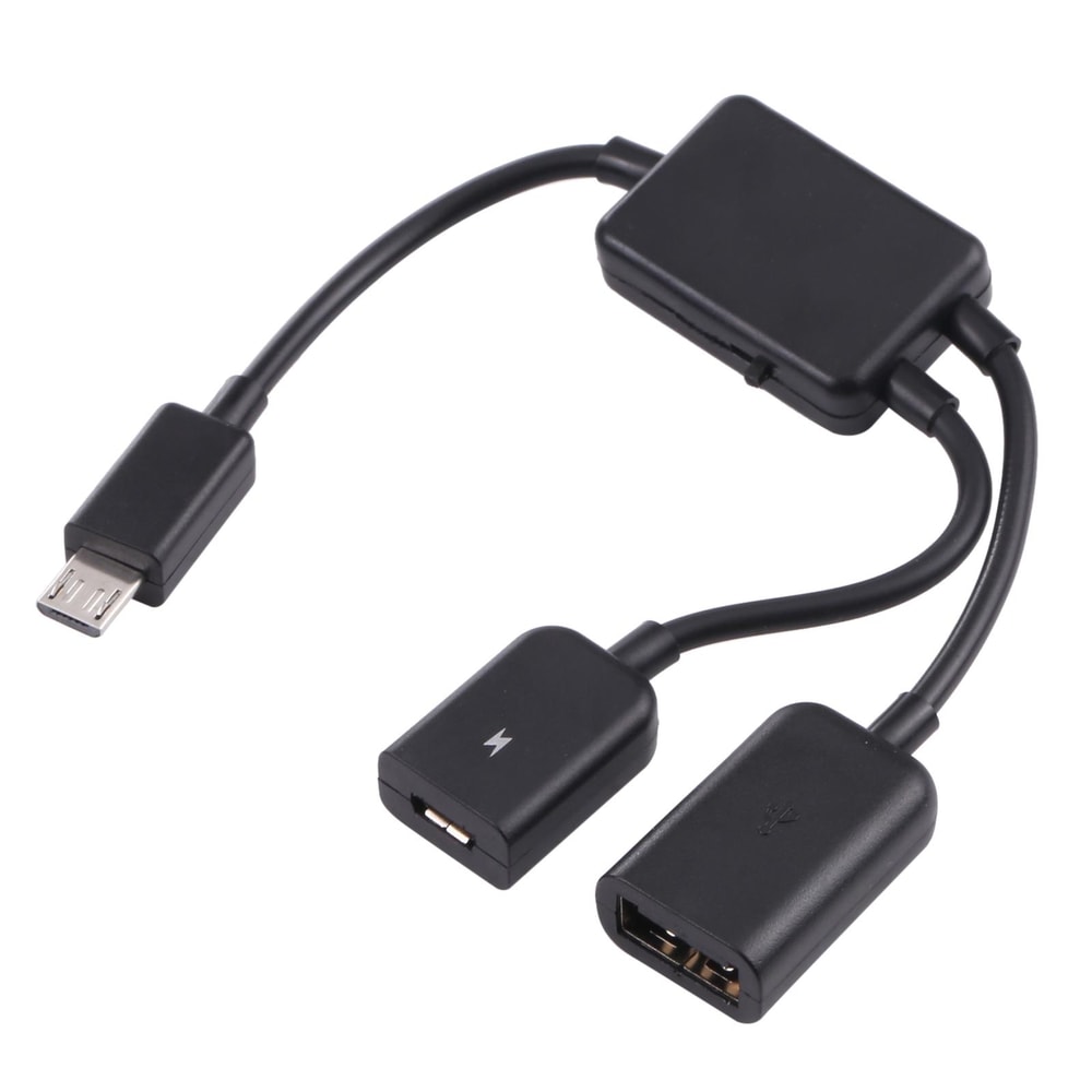 1 To 2 Micro USB OTG Adapter Cable USB Hub For Android Devices 1