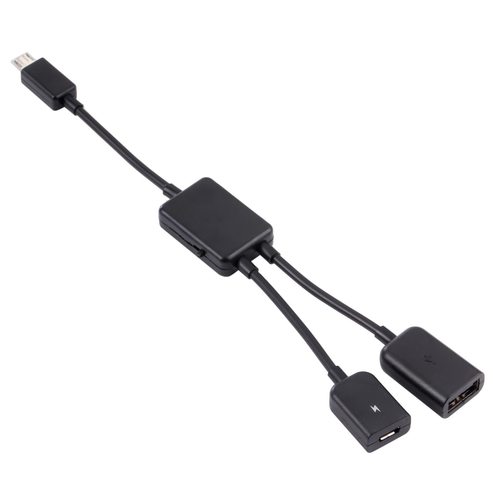 1 To 2 Micro USB OTG Adapter Cable USB Hub For Android Devices 4