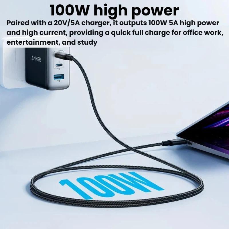 Anker Braided Nylon PD 100W Fast Charging Cable For Type C Devices 8
