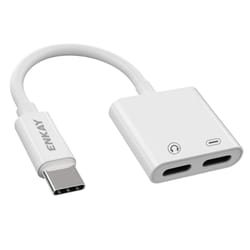 enkay usb c splitter dual type c headphone & charging adapter
