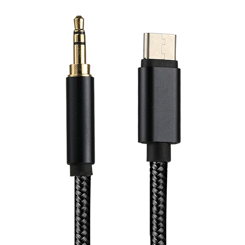 Premium Type C To 35mm Audio Cable Durable Nylon Braided Connector 4