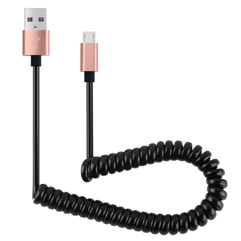 High Speed Micro USB Cable Flexible Elastic Spring 10