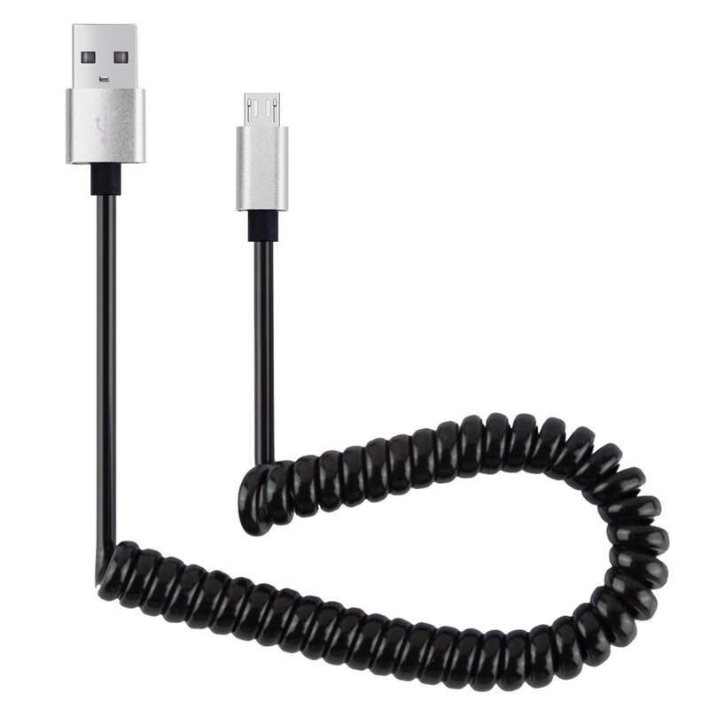 High Speed Micro USB Cable Flexible Elastic Spring 11