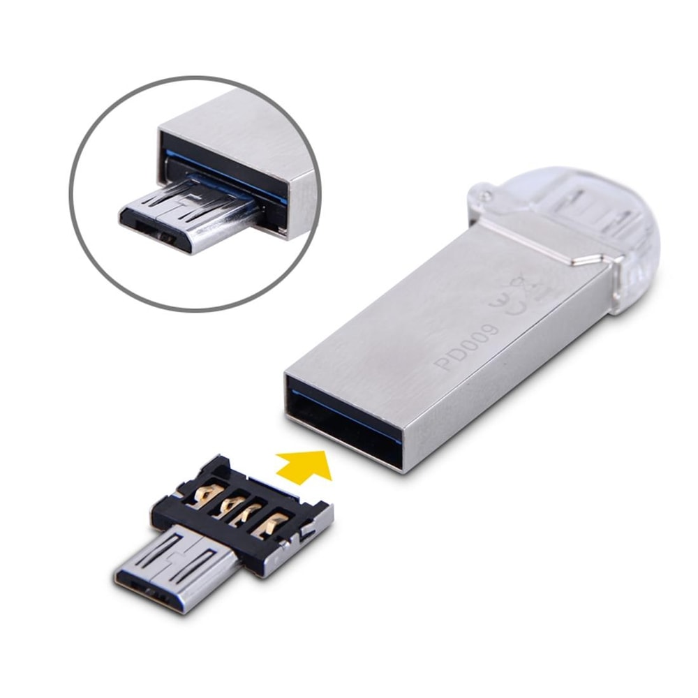 Mini Android Style Micro USB OTG Flash Drive Reader Portable USB Card Adapter