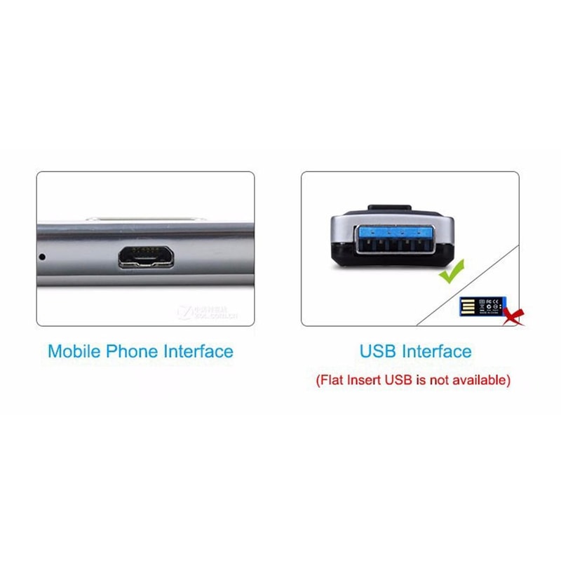 Mini Android Style Micro USB OTG Flash Drive Reader Portable USB Card Adapter