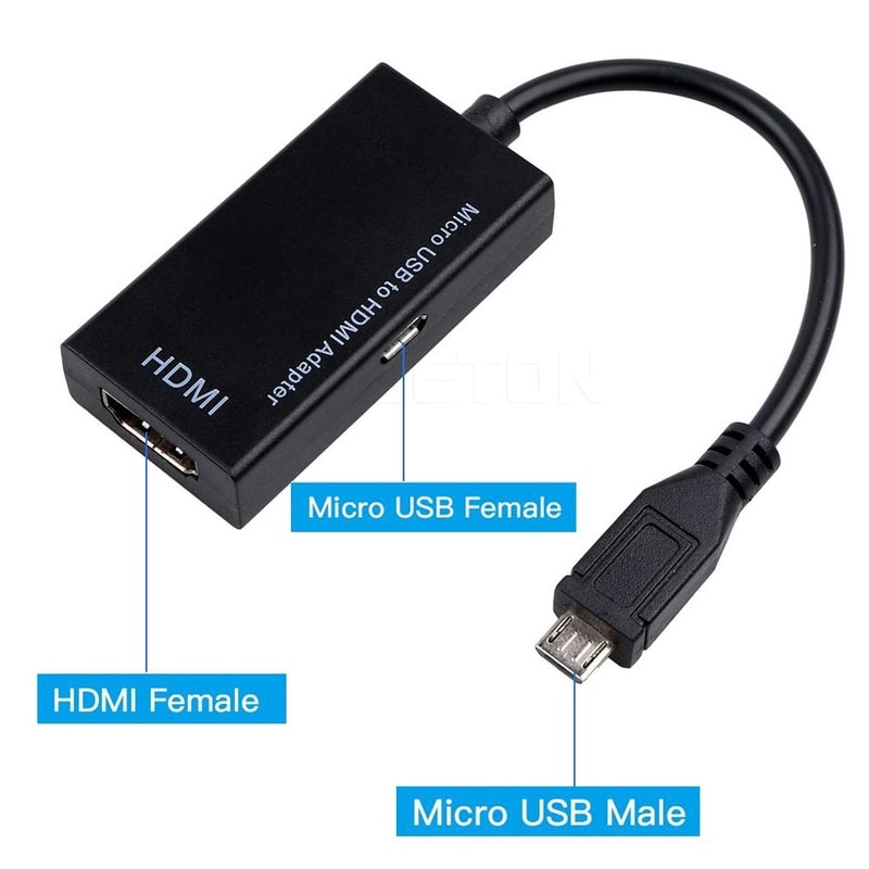 Premium Micro USB to HDMI Adapter Cable for 1080P HD MHL Devices