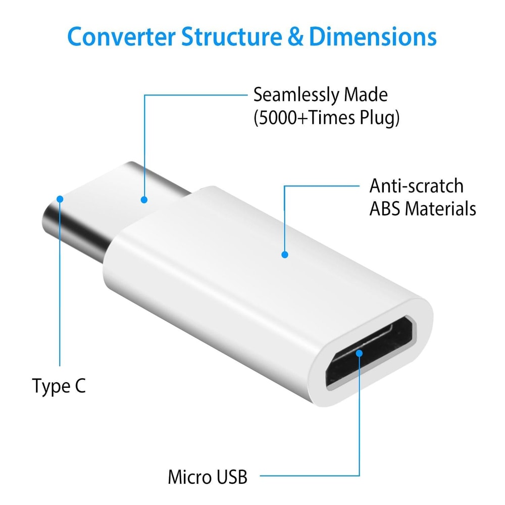 Premium USB C To Micro USB Adapter Type C 31 Converter 1