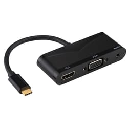 usb c multiport adapter with 4k hdmi, vga & audio