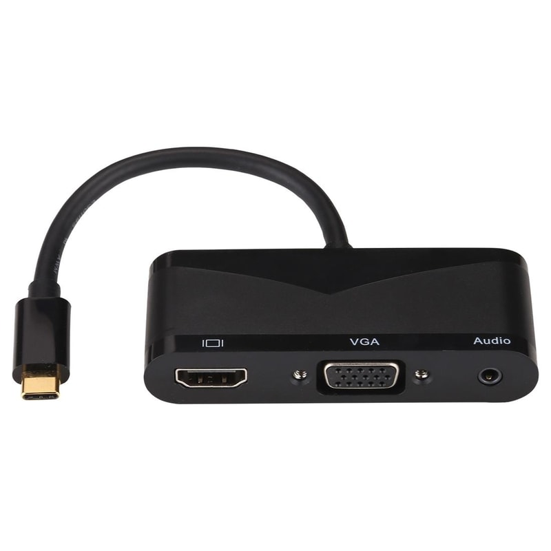 USB C Multiport Adapter With 4K HDMI VGA Audio 5