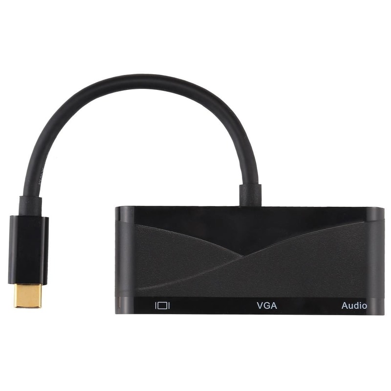 USB C Multiport Adapter With 4K HDMI VGA Audio 2