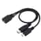 Micro USB Female to USB C Y Cable Adapter for Fast Charging Devices