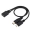 Micro USB Female to USB C Y Cable Adapter for Fast Charging Devices