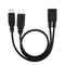 Micro USB Female to USB C Y Cable Adapter for Fast Charging Devices