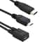 Micro USB Female to USB C Y Cable Adapter for Fast Charging Devices