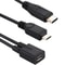 Micro USB Female to USB C Y Cable Adapter for Fast Charging Devices