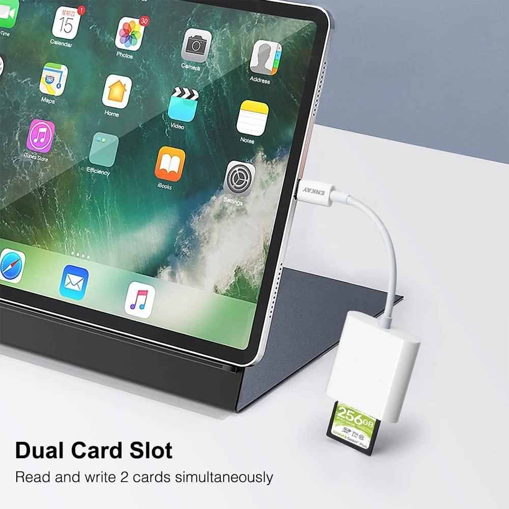 ENKAY USB C Card Reader Adapter Fast USB C to SD TF Memory Transfer