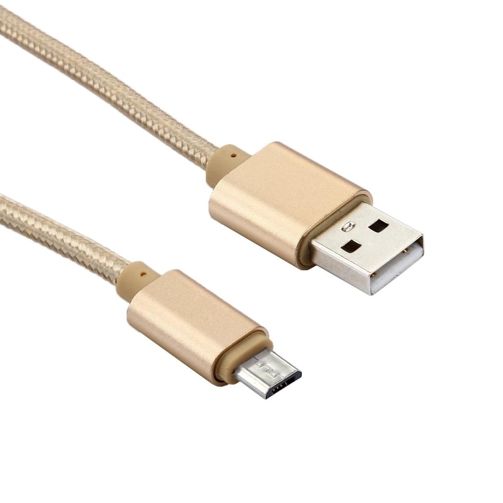 2m Braided Charger Cable Durable Woven Micro USB Data Power Lead 1