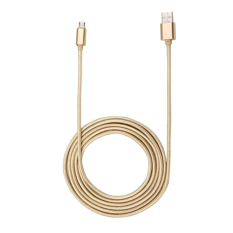 2m Braided Charger Cable Durable Woven Micro USB Data Power Lead 2