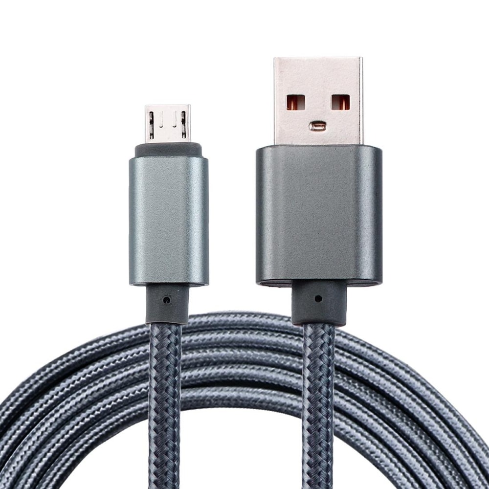 2m Braided Charger Cable Durable Woven Micro USB Data Power Lead 4