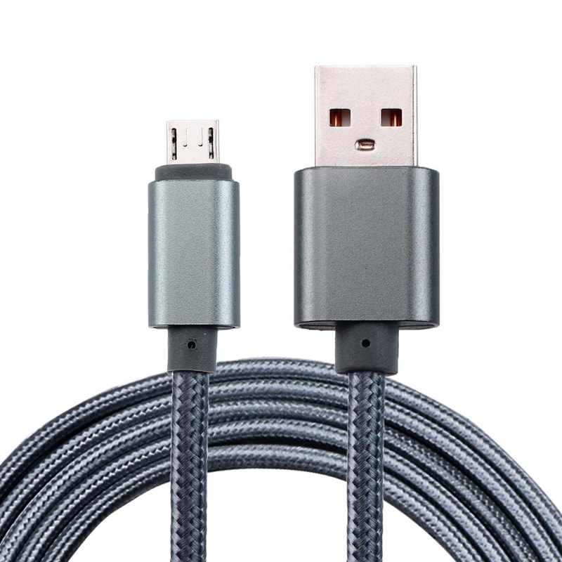 2m Braided Charger Cable Durable Woven Micro USB Data Power Lead 4