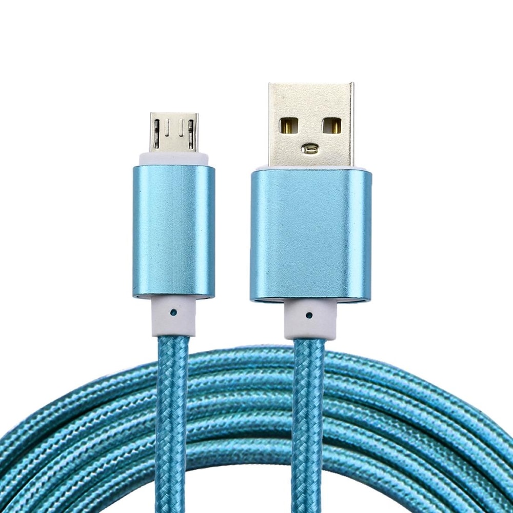 2m Braided Charger Cable Durable Woven Micro USB Data Power Lead 6