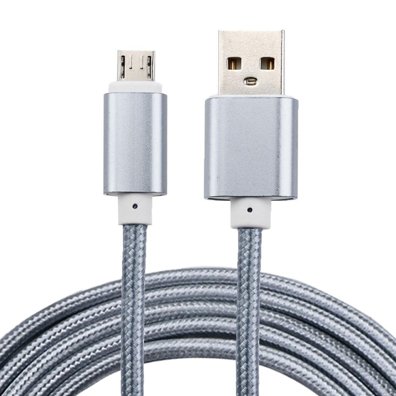 2m Braided Charger Cable Durable Woven Micro USB Data Power Lead 10