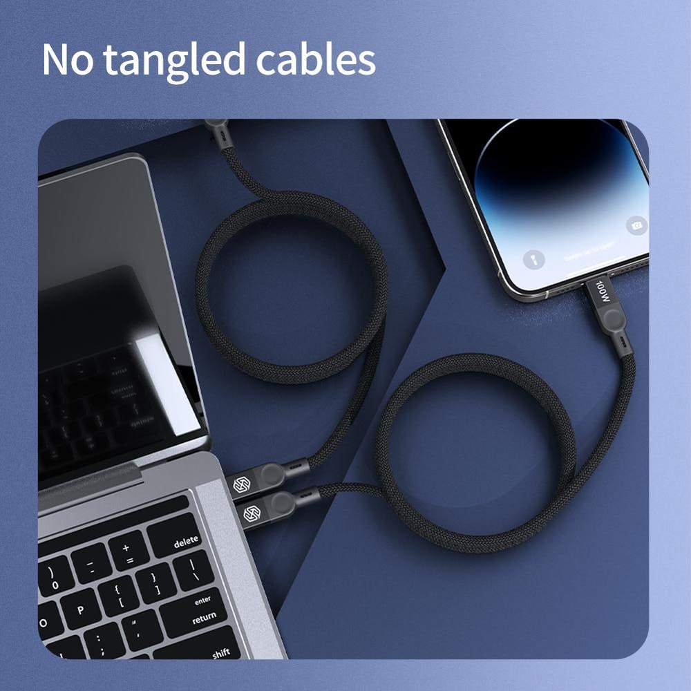 NILLKIN 100W USB C Fast Charging Magnetic Type C to Type C Cable