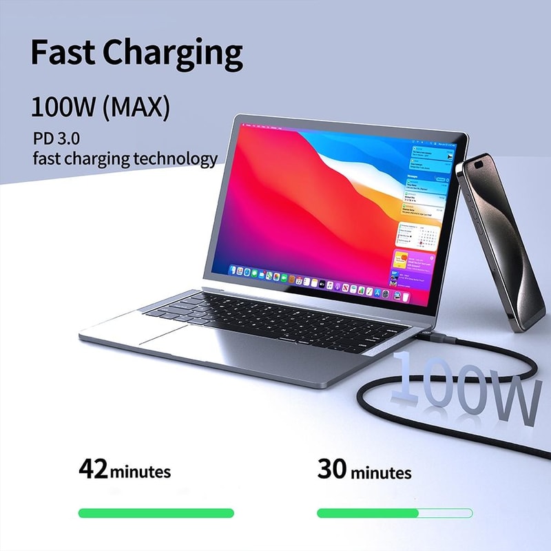 NILLKIN 100W USB C Fast Charging Magnetic Type C to Type C Cable