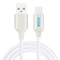 USB C Charging Cable with Automatic Power Off & Durable Zinc Alloy Type C Data Cable
