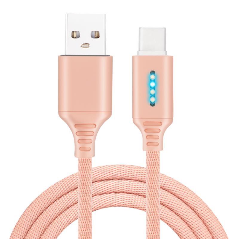 USB C Charging Cable with Automatic Power Off & Durable Zinc Alloy Type C Data Cable